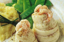 Baked Plaice with Prawns