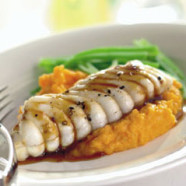 Grilled Monkfish with Sweet Chilli Glaze